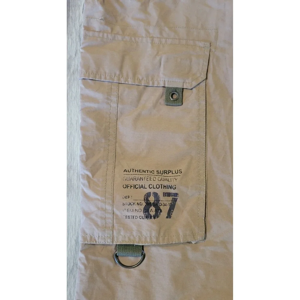 OTB One Tough‎ Brand Mens 30x32 Surplus Cargo Tan Lightweight Pant Vtg